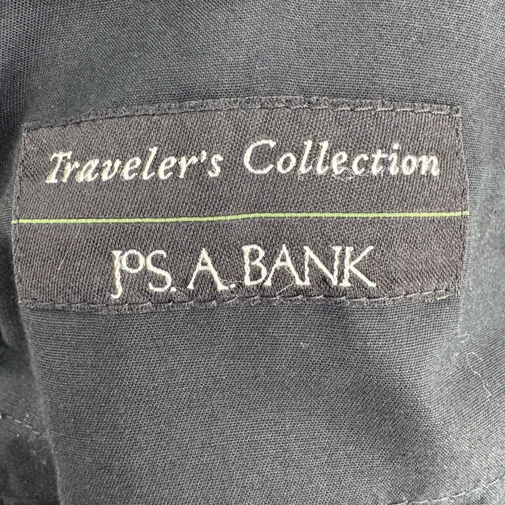 Jos. A. Bank Traveler Collection Black Pinstripe Trousers Size 42R 100% Wool - Picture 4 of 4